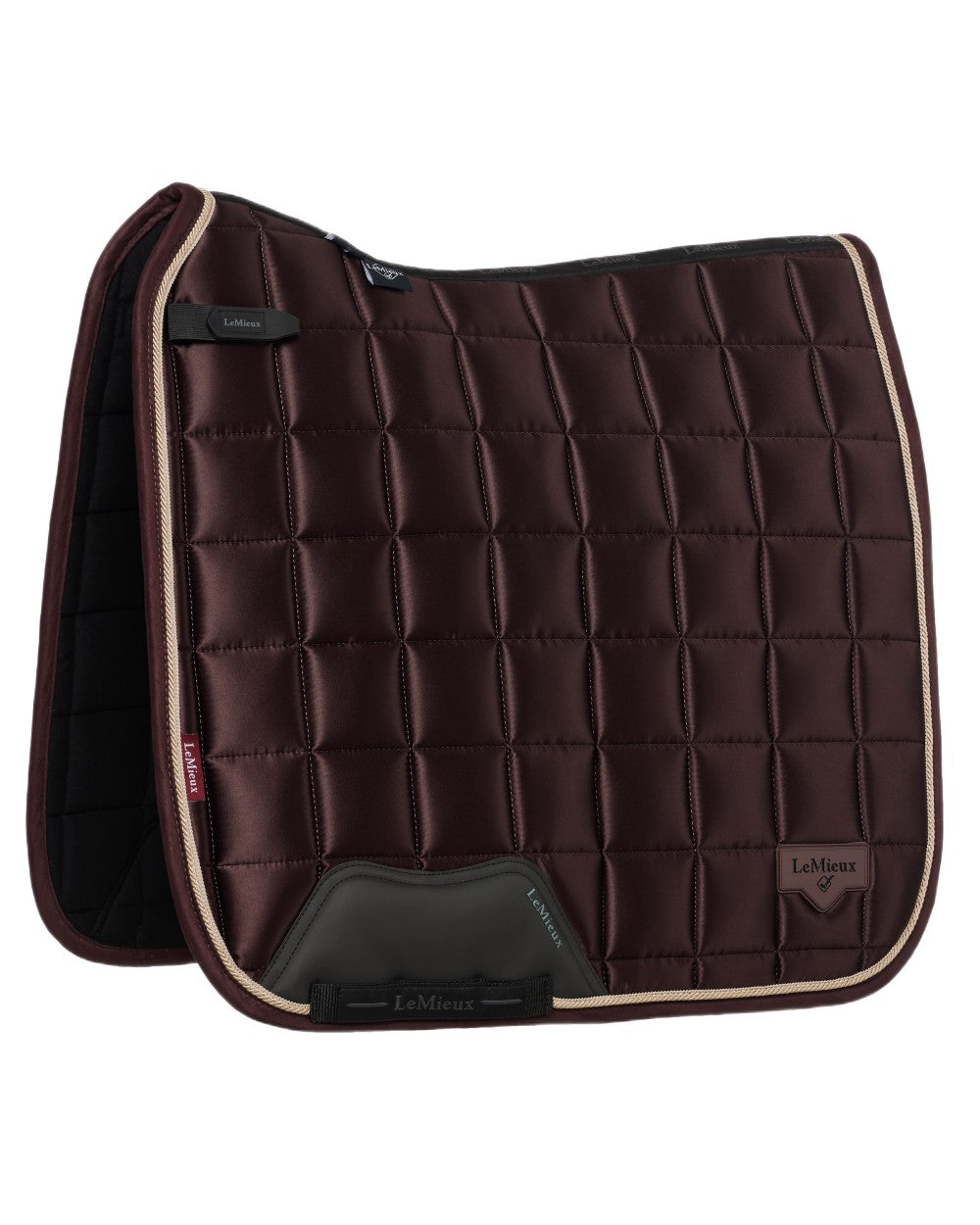 Damson coloured LeMieux Loire Dressage Square on white background 