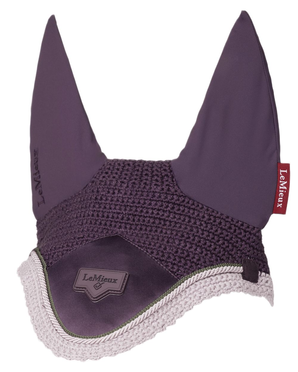 Juniper coloured LeMieux Loire Fly Hood on white background 