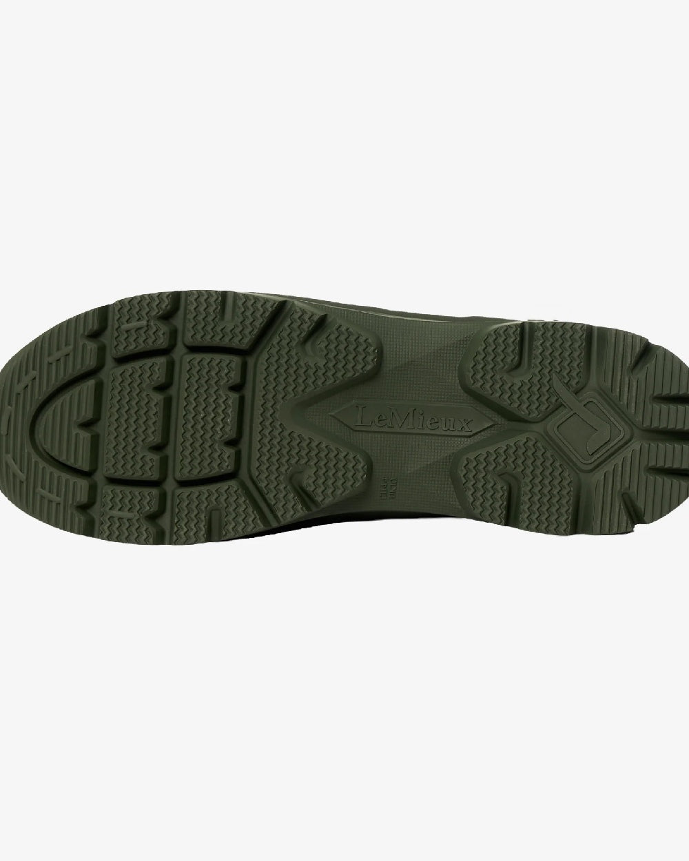 Olive Coloured LeMieux Mens Bramshaw Welly on White Background 