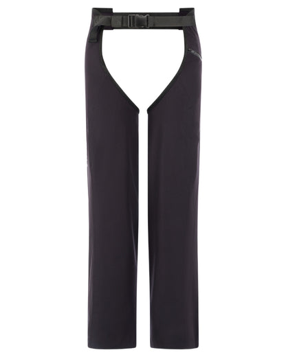 Black coloured LeMieux Mens Stormwear Waterproof Chaps on white background 