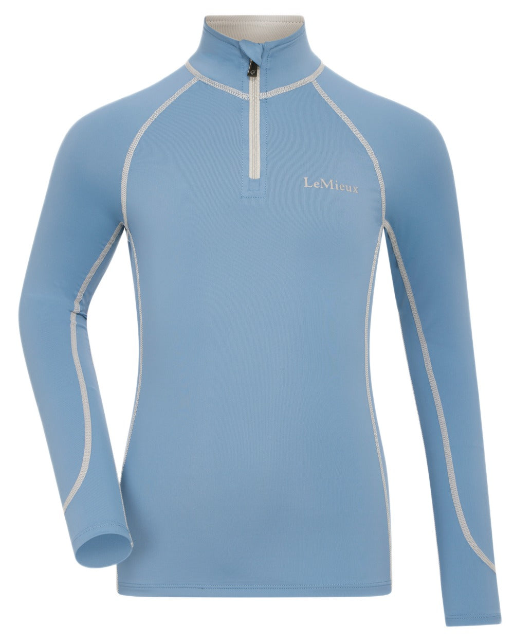 Ice Blue coloured LeMieux Mini Base Layer on white background 