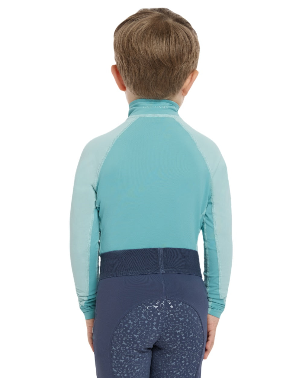Lagoon coloured LeMieux Mini Base Layer on white background 