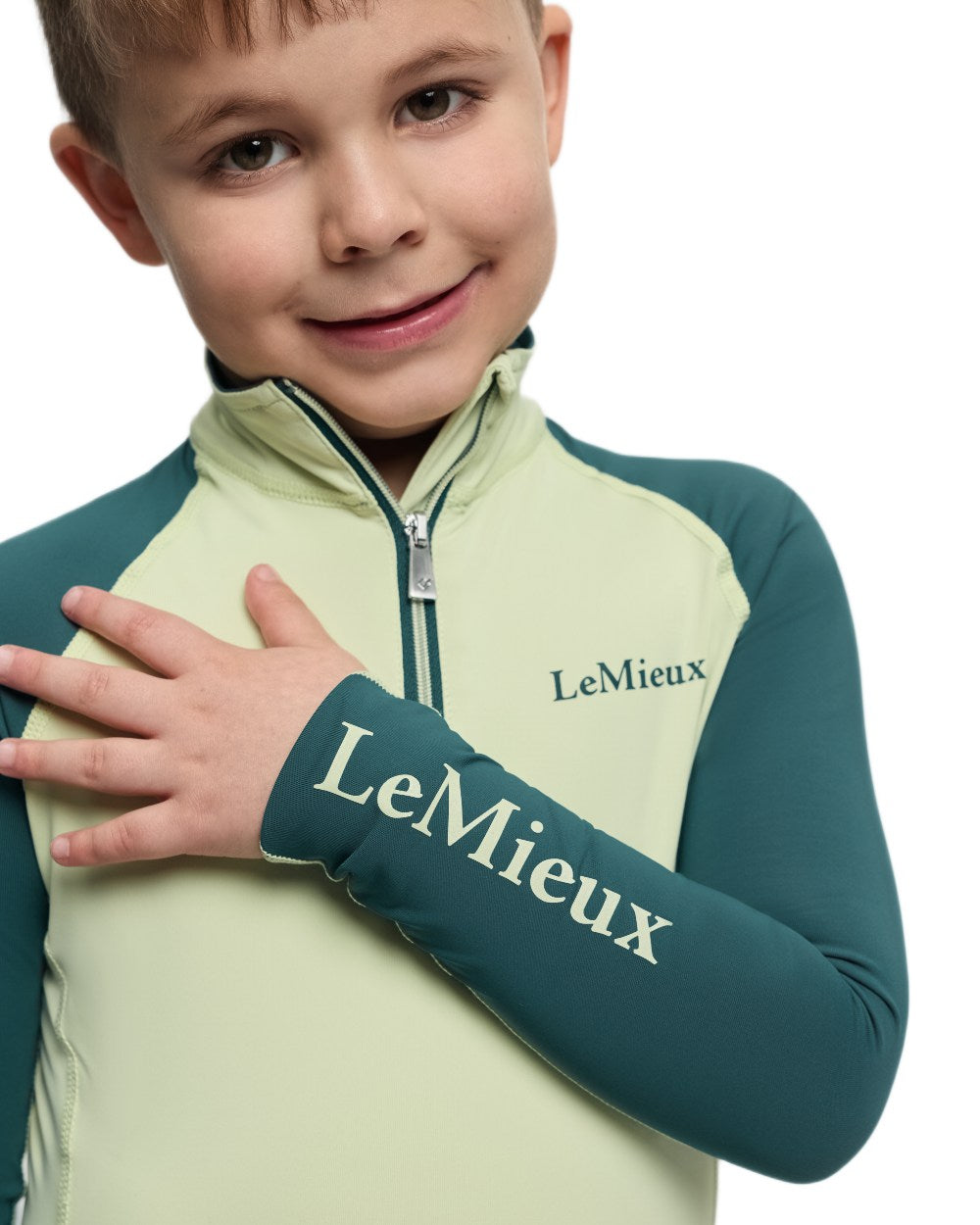 Macaron coloured LeMieux Mini Base Layer on white background 