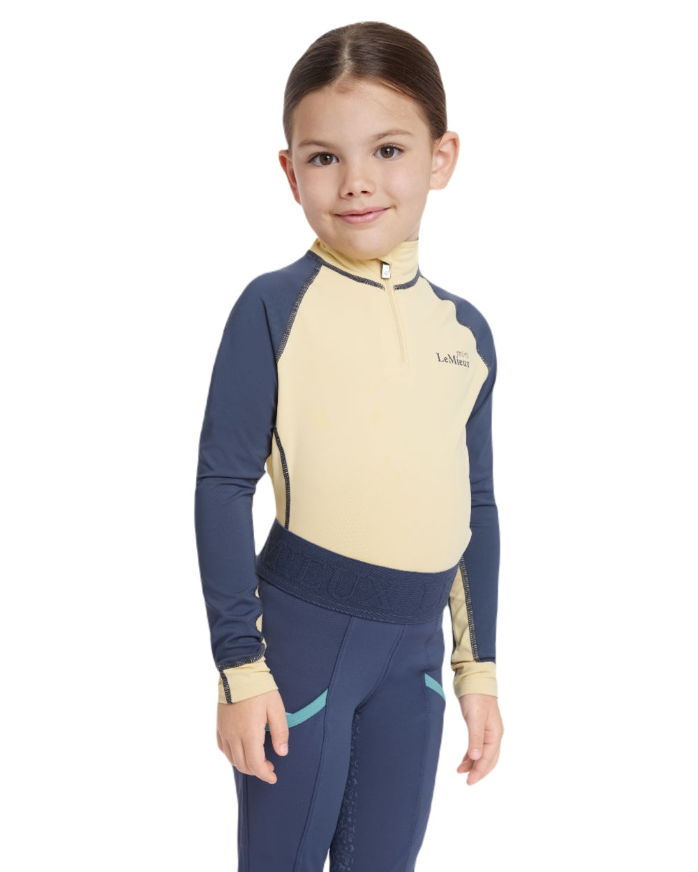Mimosa coloured LeMieux Mini Base Layer on white background 