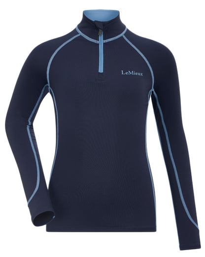 Navy coloured LeMieux Mini Base Layer on white background 