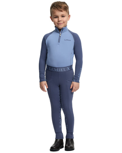 Powder Blue coloured LeMieux Mini Base Layer on white background 