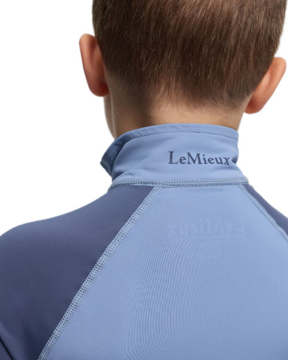 Powder Blue coloured LeMieux Mini Base Layer on white background 