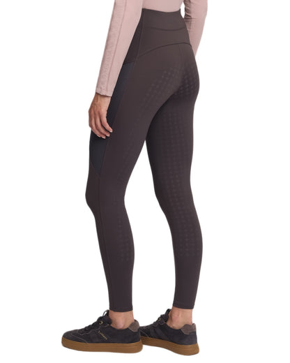 Cocoa coloured LeMieux Naomi Pull On Breeches on white background 