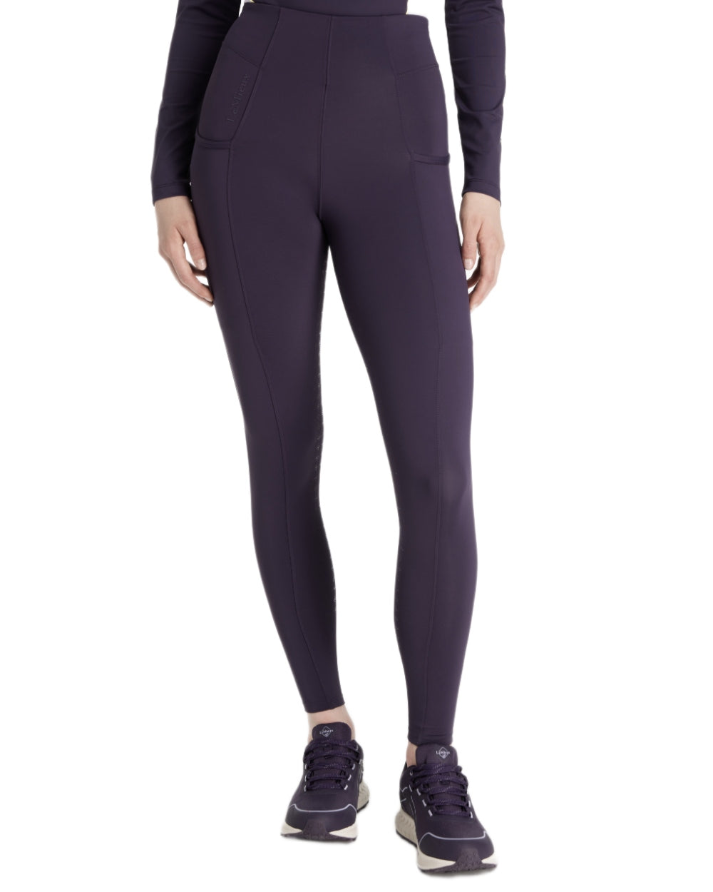 Juniper coloured LeMieux Naomi Pull On Breeches on white background 