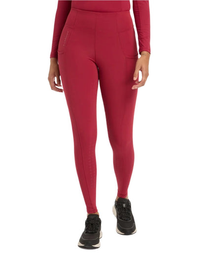 Ember coloured LeMieux Naomi Pull On Breeches on white background 