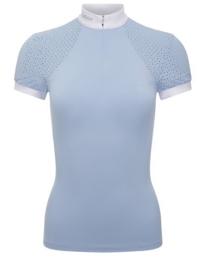 Mist coloured LeMieux Olivia Short Sleeve Show Shirt on white background 