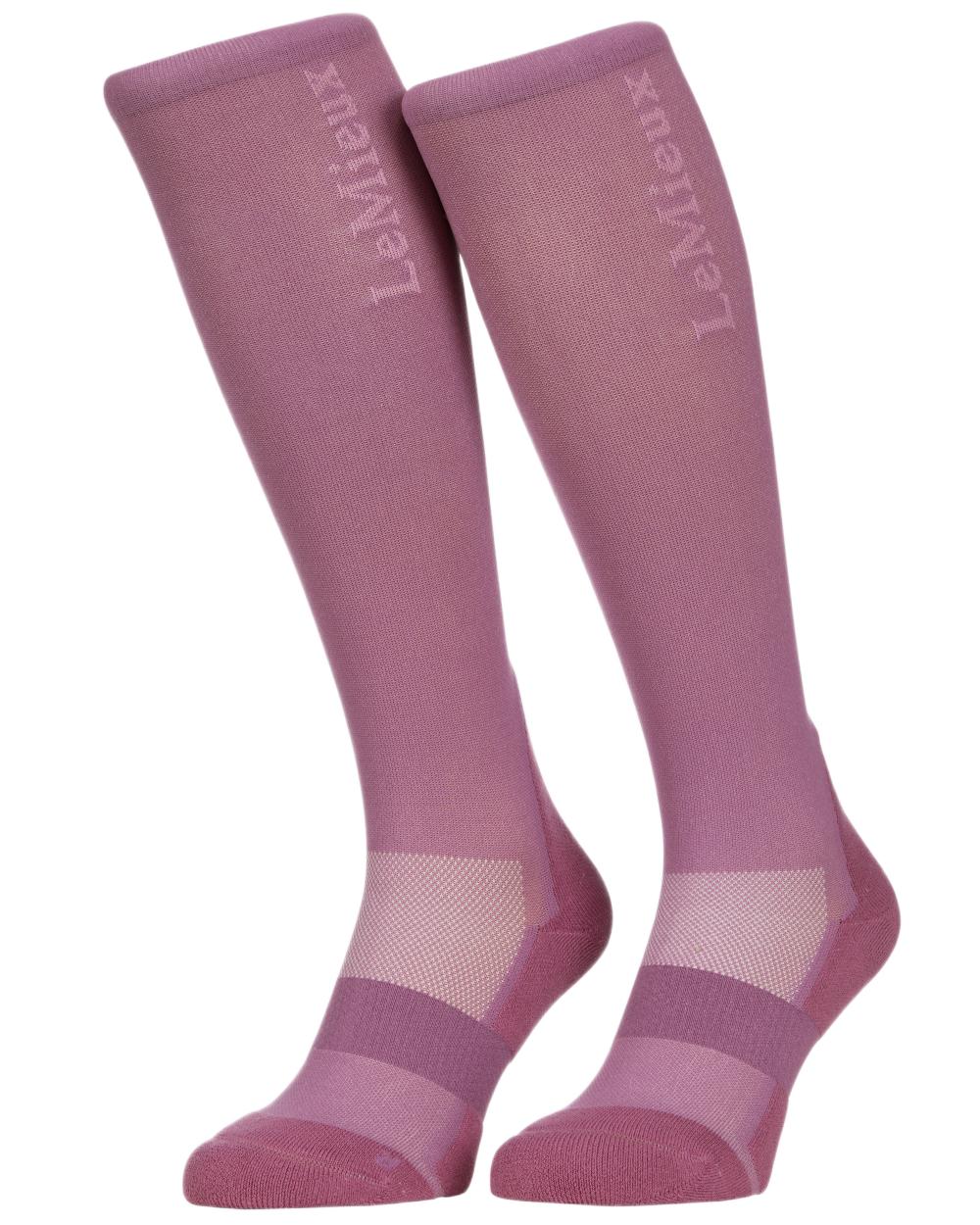 Mallow coloured LeMieux Performance Socks on white background 