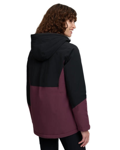 Black Bramble coloured LeMieux Phoebe Half Zip Waterproof Anorak on white background 