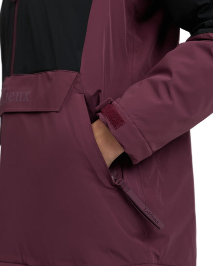 Black Bramble coloured LeMieux Phoebe Half Zip Waterproof Anorak on white background 
