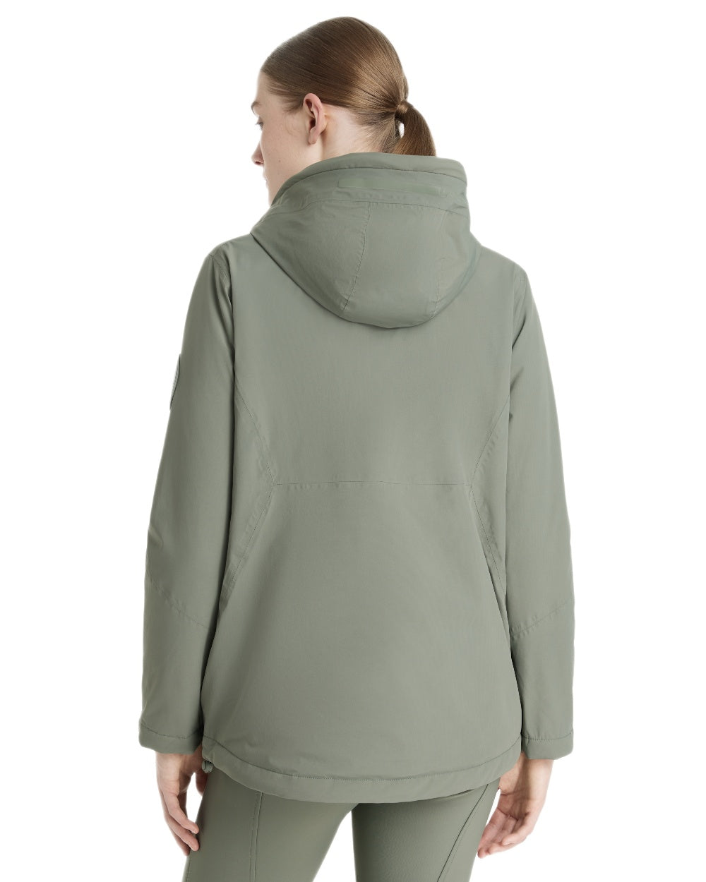 Rosemary coloured LeMieux Phoebe Half Zip Waterproof Anorak on white background 
