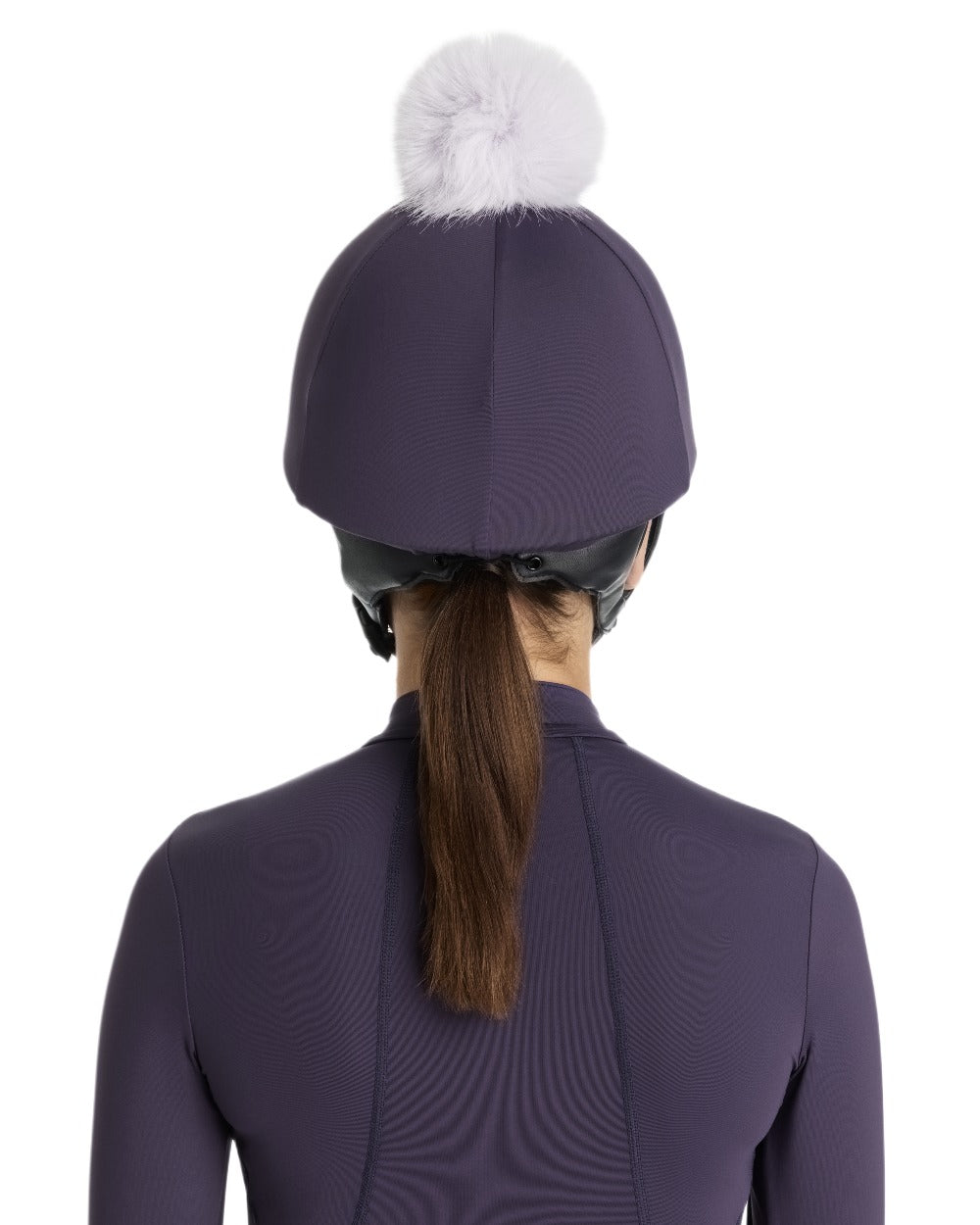 Juniper coloured LeMieux Pom Hat Silk on white background 