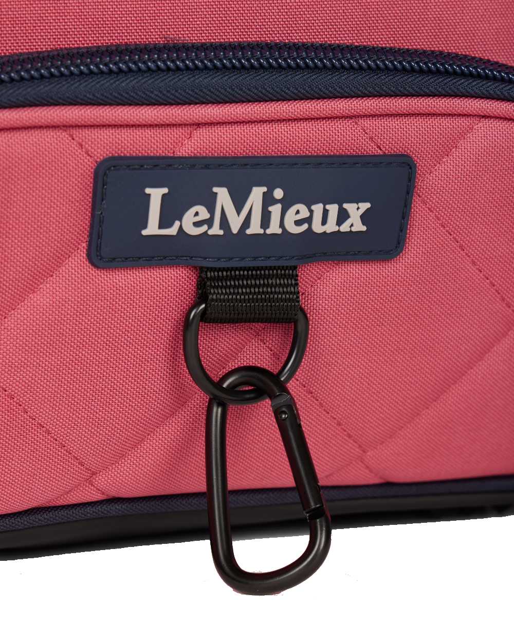 Cranberry coloured LeMieux ProKit Lite Grooming Bag on white background 
