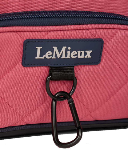 Cranberry coloured LeMieux ProKit Lite Grooming Bag on white background 