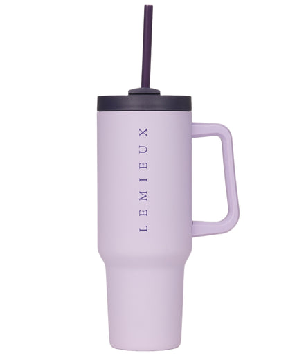 Lilac coloured LeMieux Sports Cup on white background 