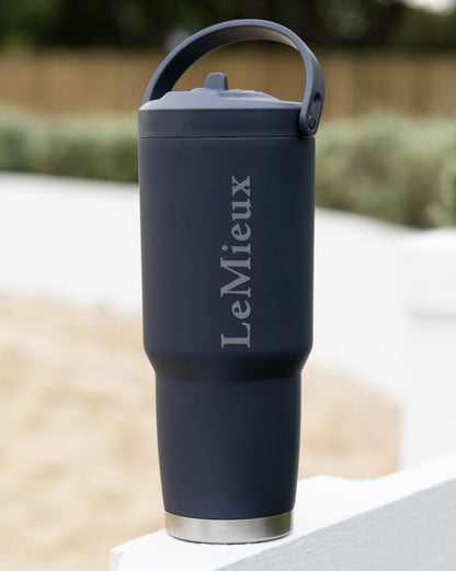 Navy coloured LeMieux Sports Flip Cup on outdoor background 