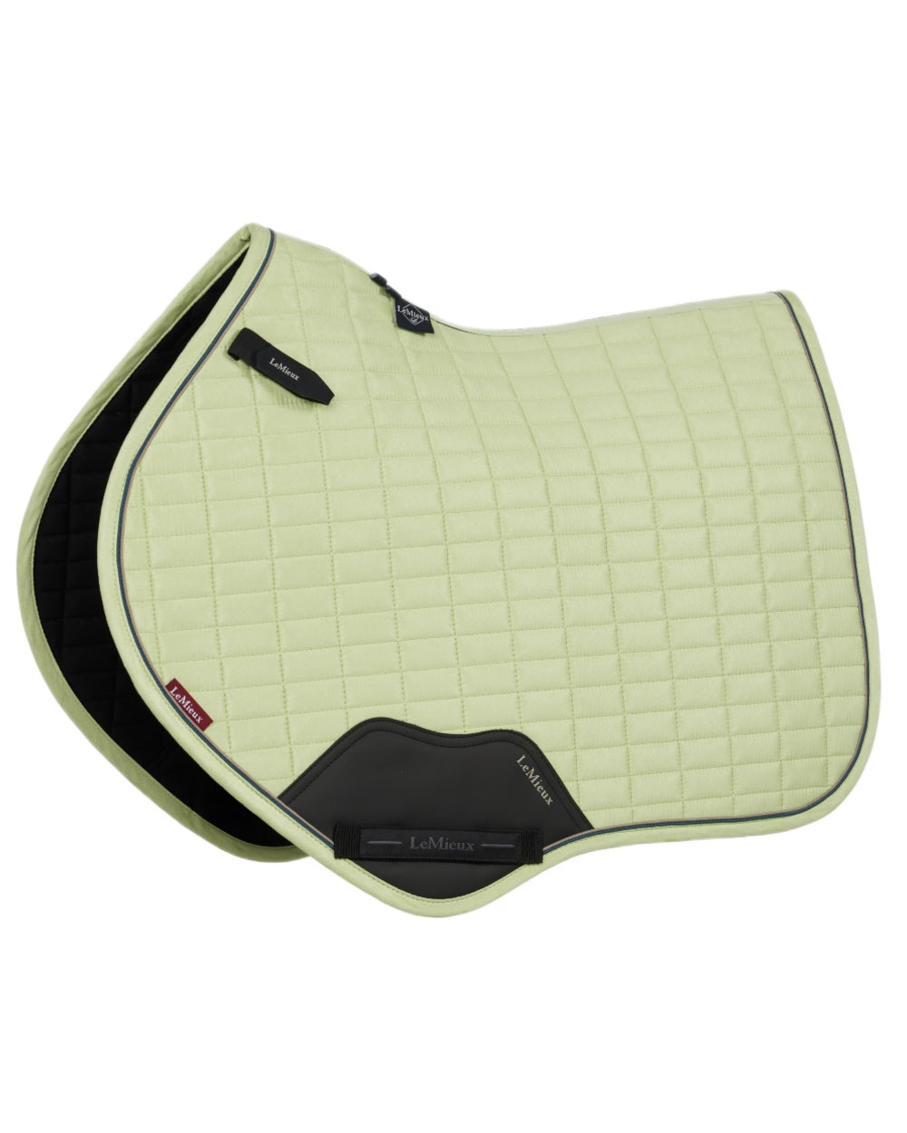 Macaron coloured LeMieux Suede Close Contact Squares on white background 