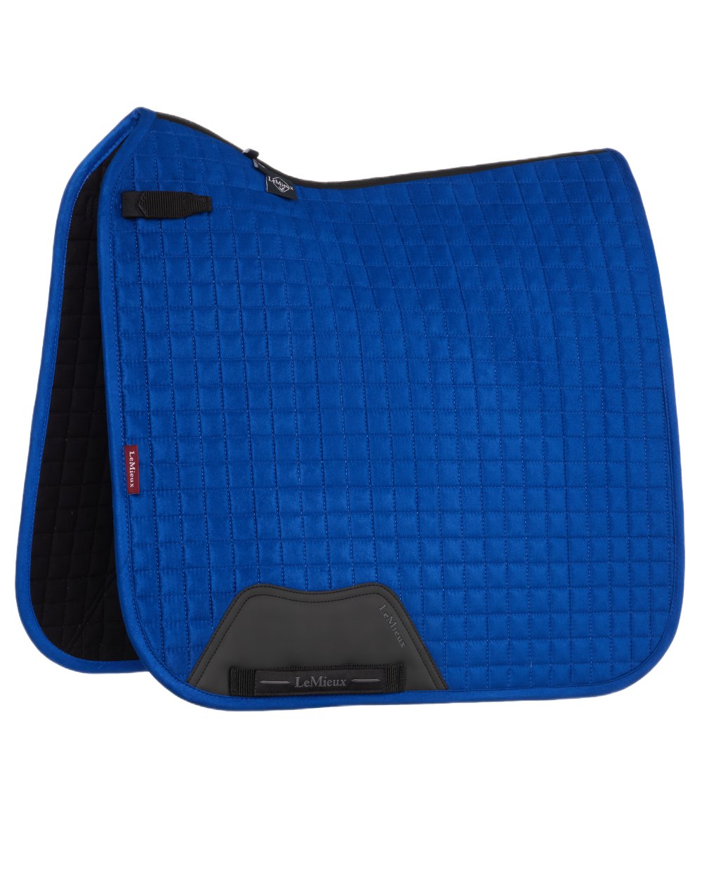 Benetton Blue Coloured LeMieux Suede Dressage Square On A White Background 