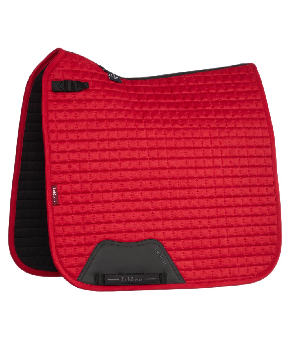 Chilli Coloured LeMieux Suede Dressage Square On A White Background 