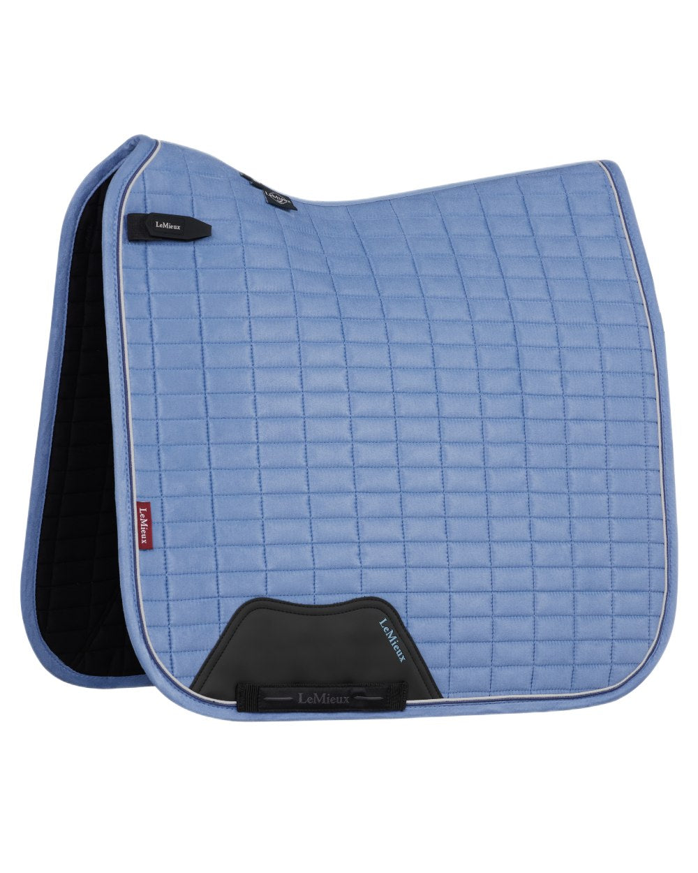 Powder Blue Coloured LeMieux Suede Dressage Square On A White Background 