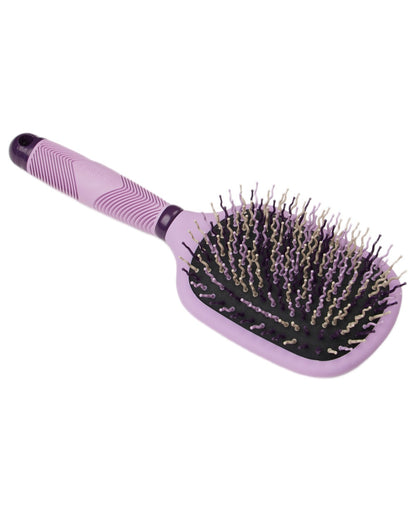 Lilac coloured LeMieux Tangle Tidy Brush on white background 