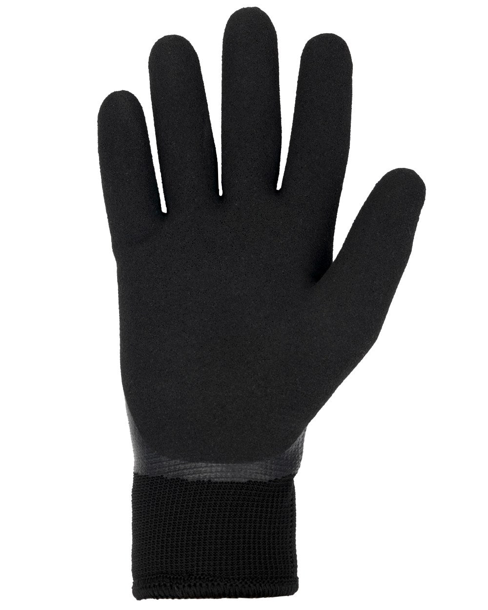 Black coloured LeMieux Thermal Work Gloves on white background 