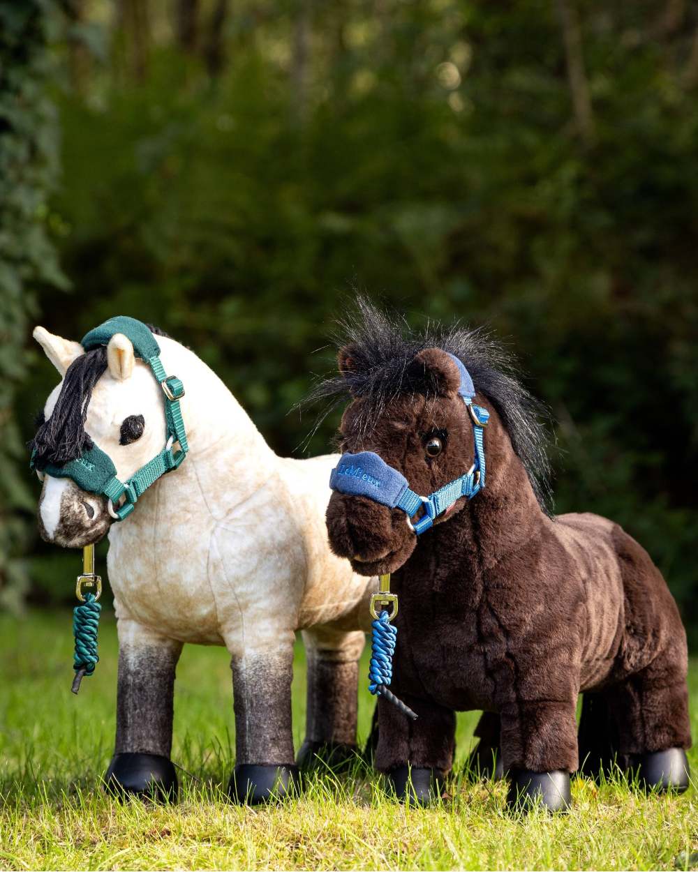 Bubbles coloured LeMieux Toy Pony Bubbles on yard background 