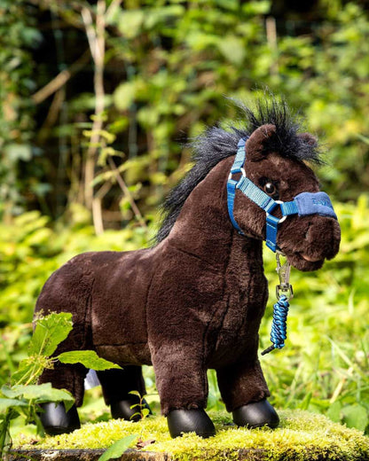 Bubbles coloured LeMieux Toy Pony Bubbles on yard background 