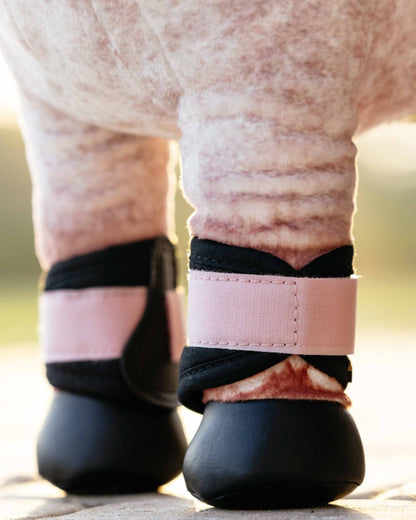 Blossom Coloured LeMieux Toy Pony Grafter Boots On A Outdoor Background 