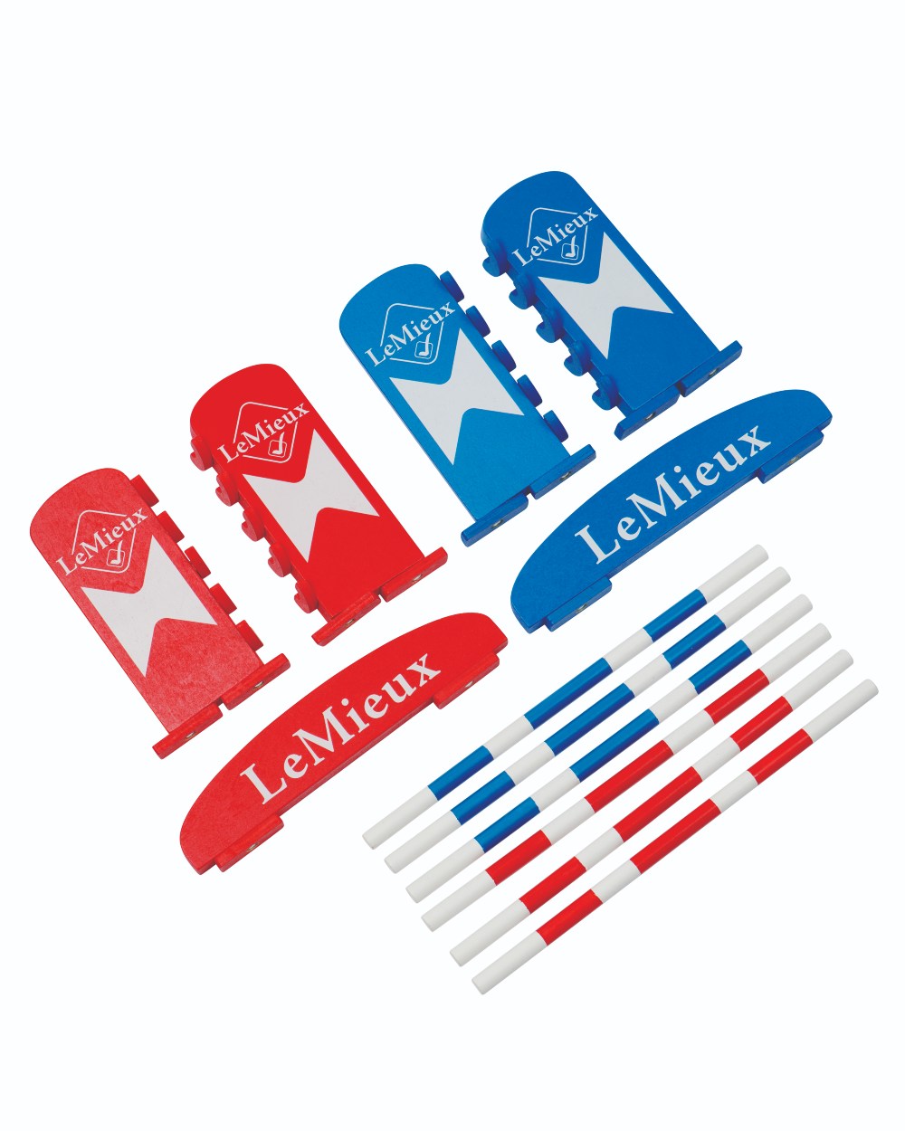 Benetton Chilli White coloured LeMieux Toy Pony Jump Set on white background 