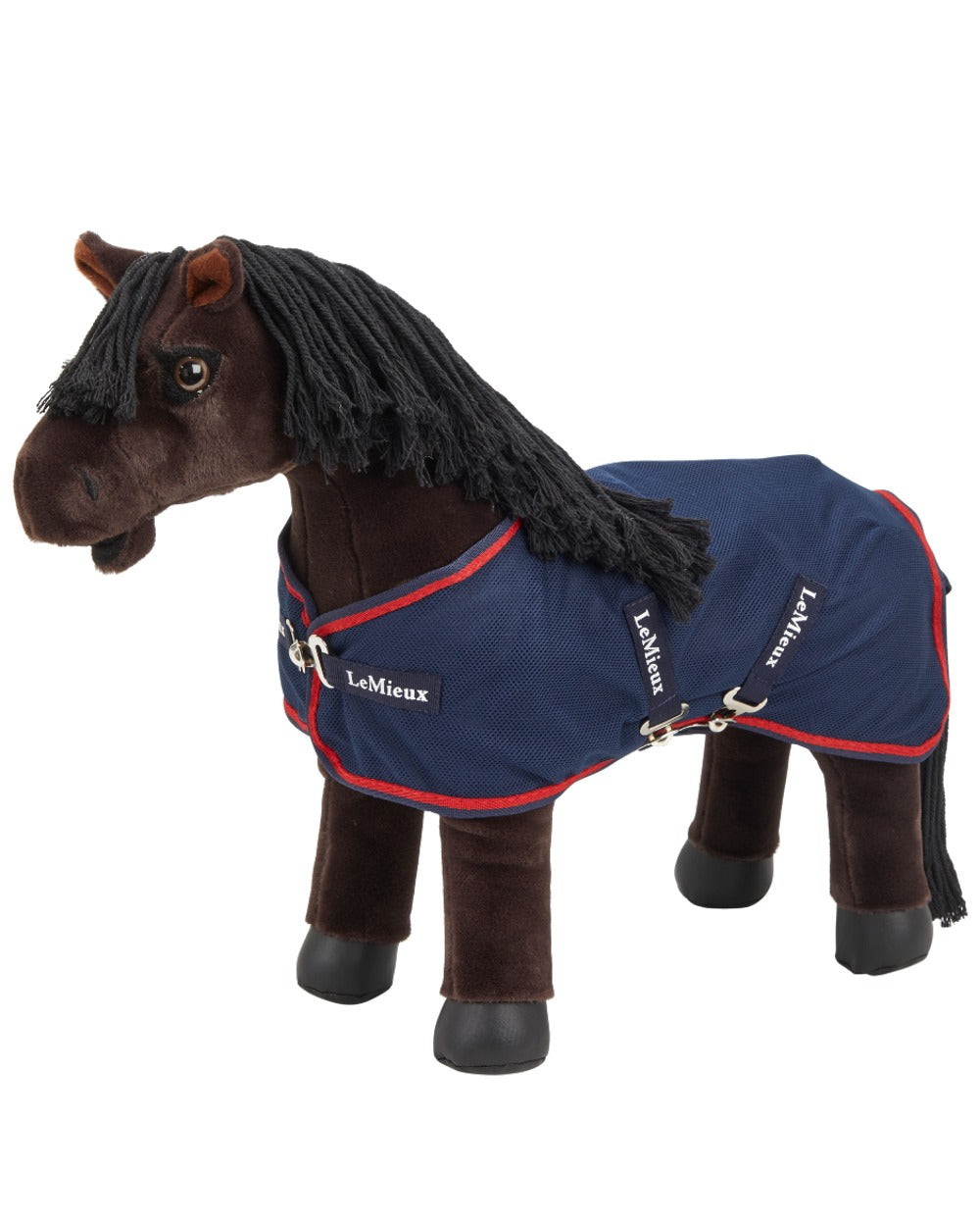 Navy coloured LeMieux Toy Pony Mesh Cooler on white background 