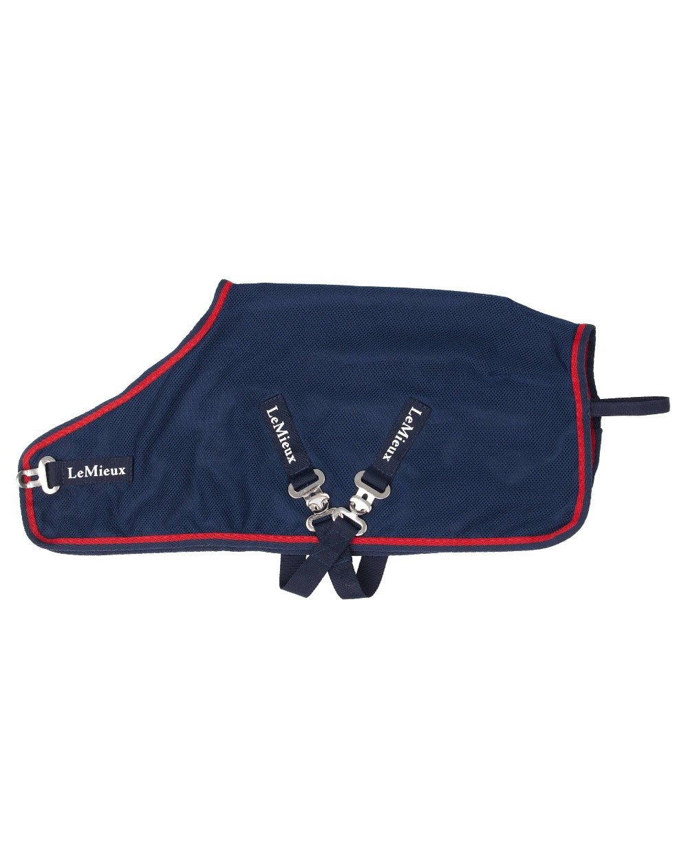 Navy coloured LeMieux Toy Pony Mesh Cooler on white background 