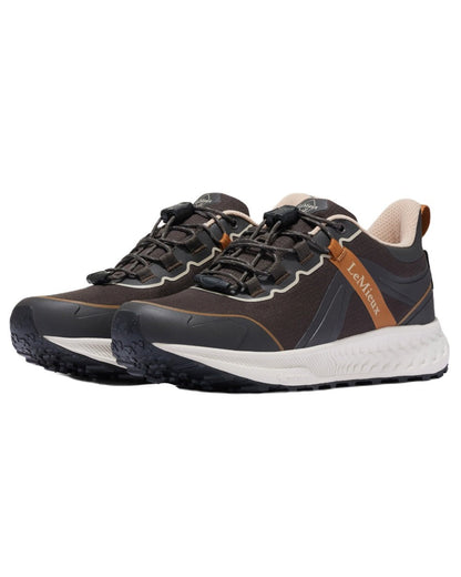 Cinder coloured LeMieux Trax Sports Waterproof Trainers on white background 