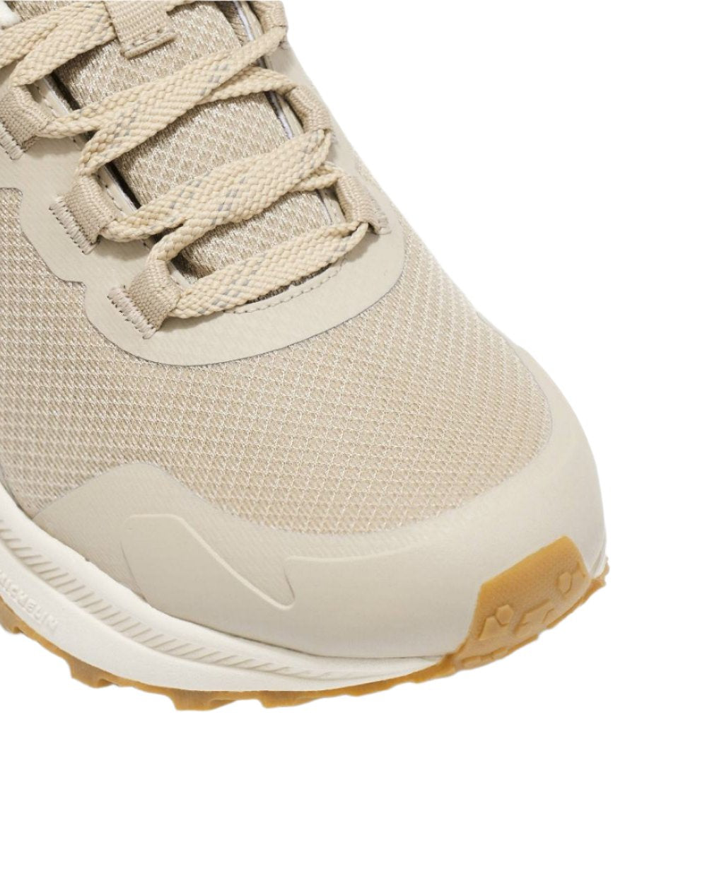 Stone coloured LeMieux Trax Waterproof Trainers on white background 