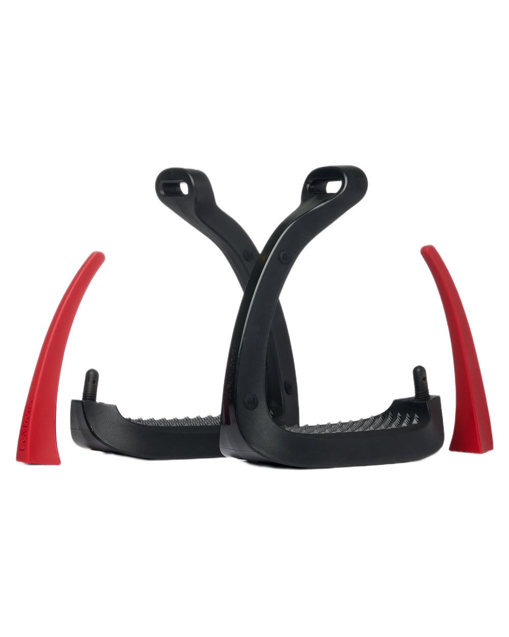 Chilli coloured LeMieux VectorFlex Stirrup Arm on white background 