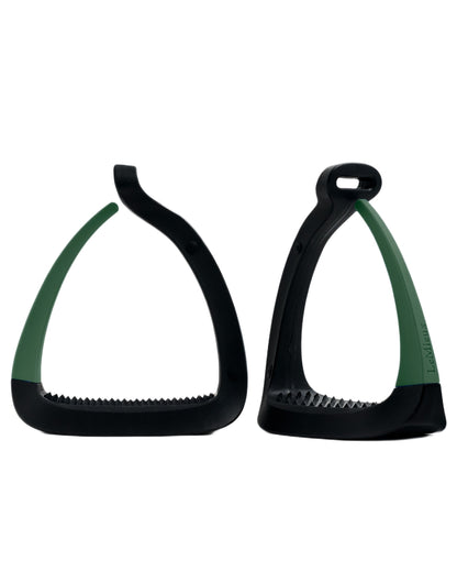 Hunter Green coloured LeMieux VectorFlex Stirrup Arm on white background 