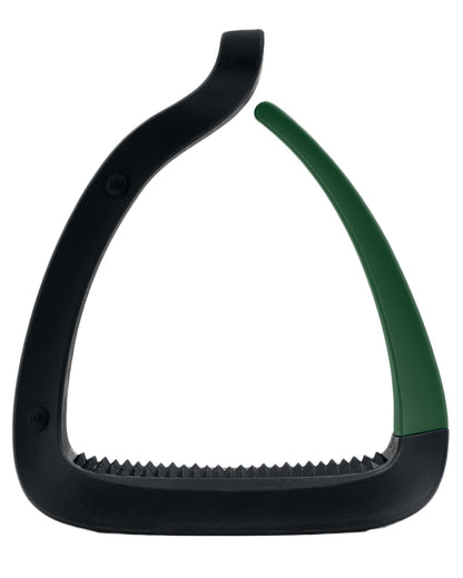 Hunter Green coloured LeMieux VectorFlex Stirrup Arm on white background 