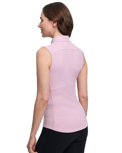 Fondant coloured LeMieux Womens Airflow Sleeveless Base Layer on white background 