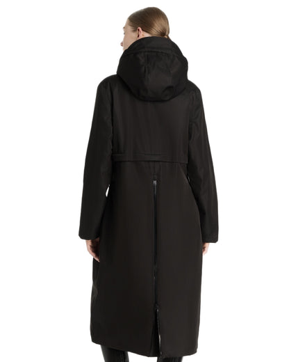 Black coloured LeMieux Womens All Elements Robe Coat on white background 