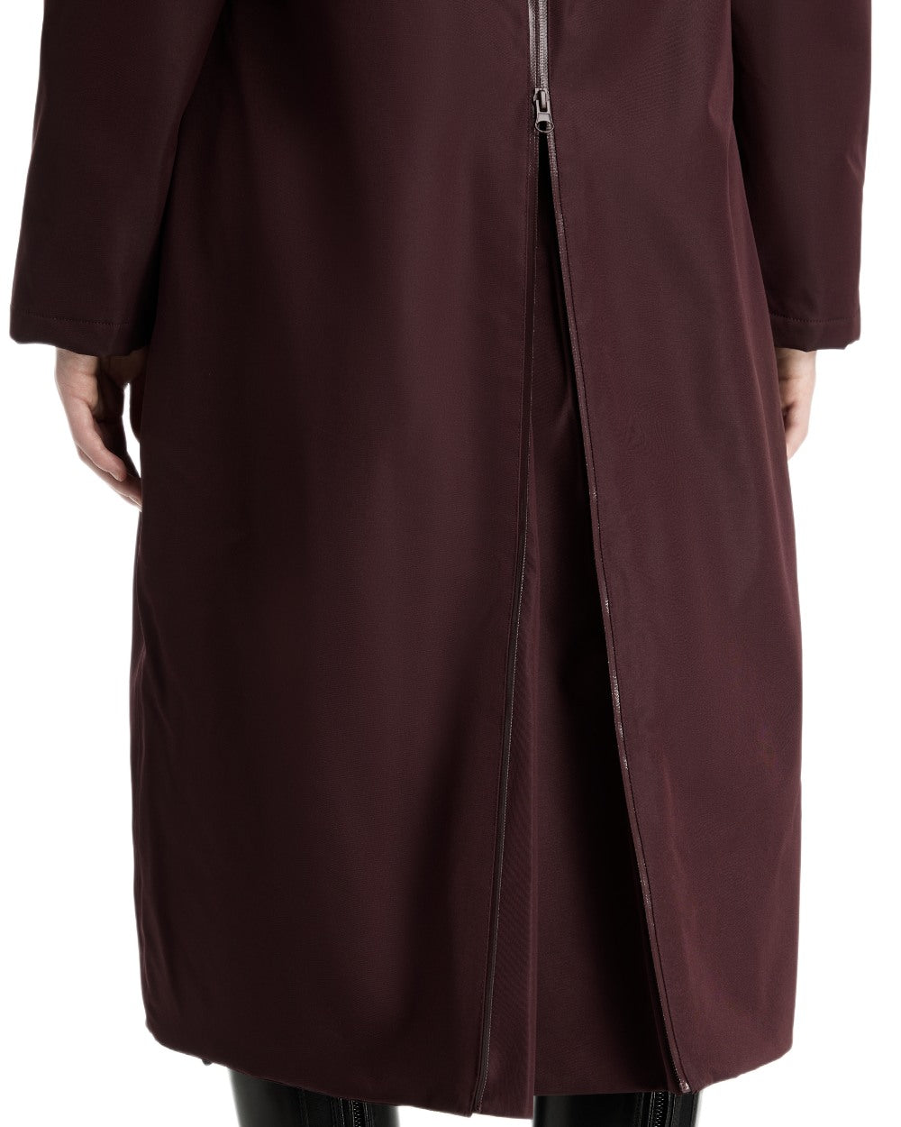 Damson coloured LeMieux Womens All Elements Robe Coat on white background 