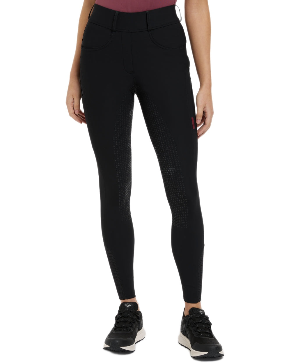 Black coloured LeMieux Womens Amy Breggings on white background 