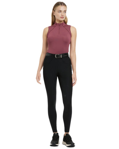 Black coloured LeMieux Womens Amy Breggings on white background 