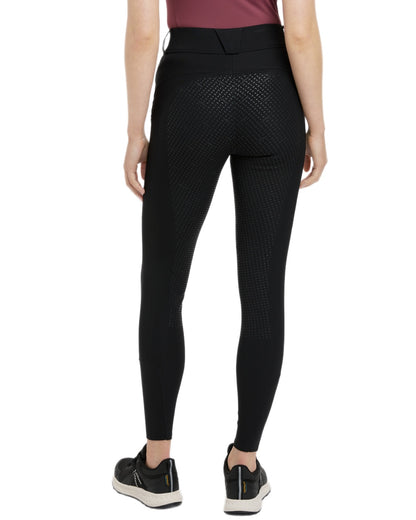 Black coloured LeMieux Womens Amy Breggings on white background 