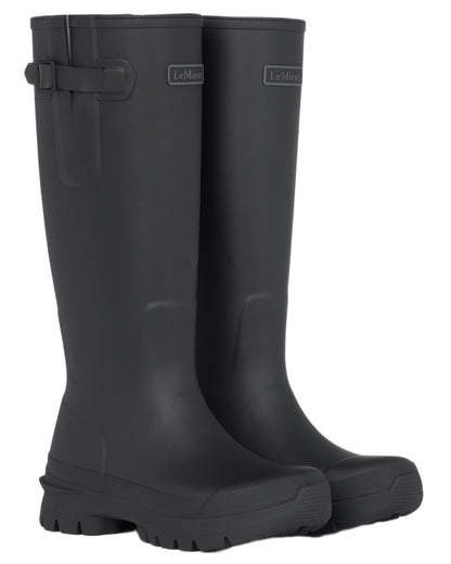 Black coloured LeMieux Womens Bramshaw Welly on white background 