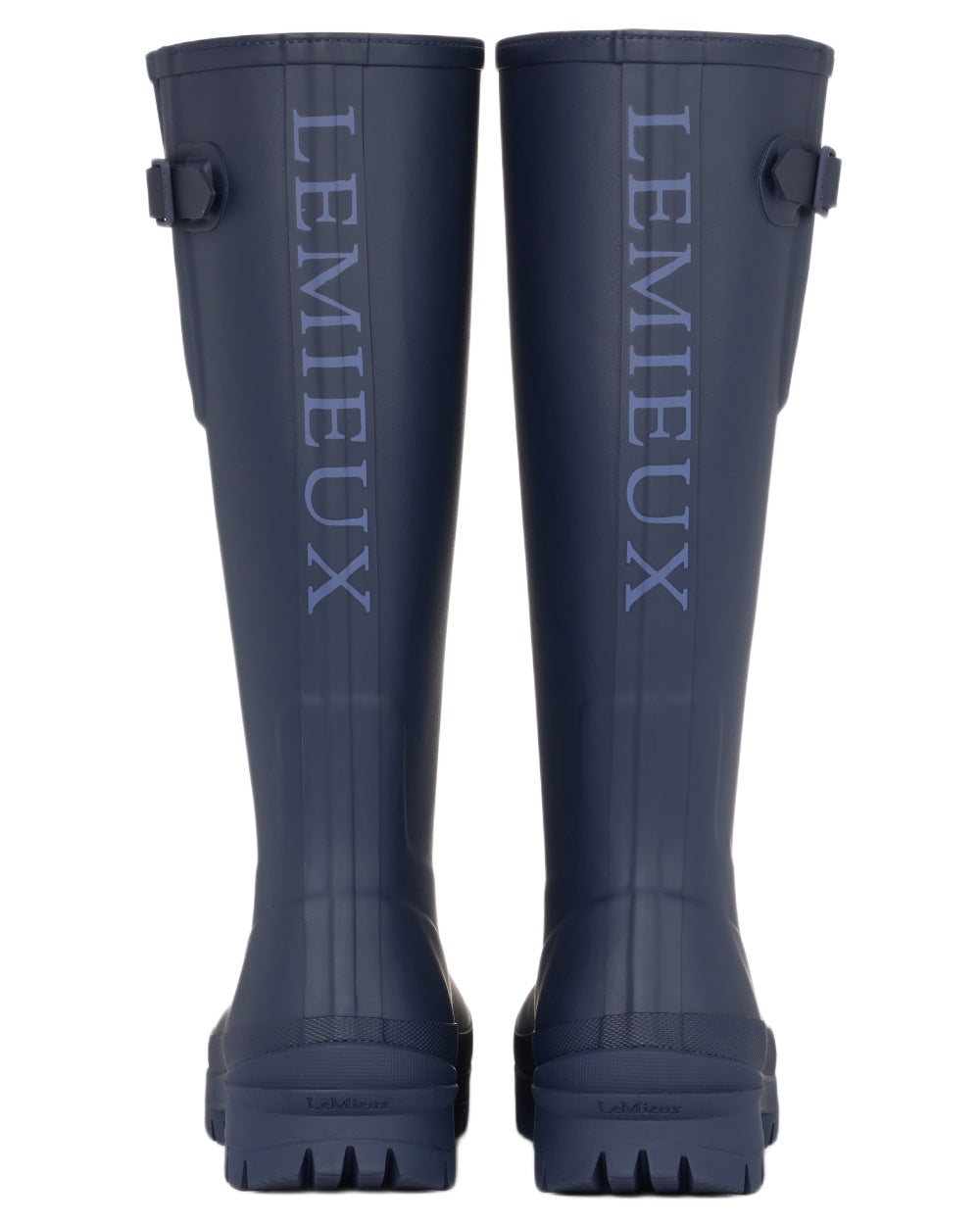 Navy coloured LeMieux Womens Bramshaw Welly on white background 