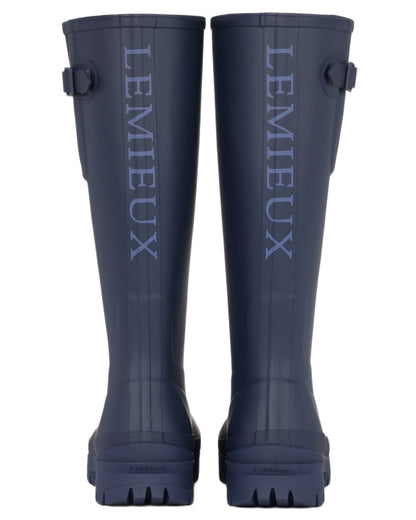 Navy coloured LeMieux Womens Bramshaw Welly on white background 